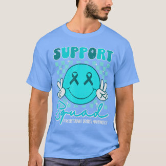 Support Squad Myasthenia Gravis Awareness Teal Rib T Shirt