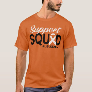 Support Squad Orange Ribbon Blood Cancer Awareness T Shirt