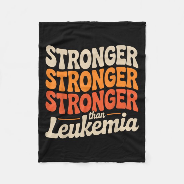 Support Squad Orange Ribbon Leukemi Blood Cancer Fleecefilt (Framsidan)