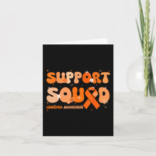 Support Squad Orange Ribbon Leukemi Blood Cancer Kort