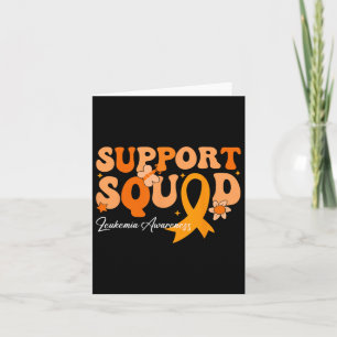 Support Squad Orange Ribbon Leukemi Blood Cancer Kort