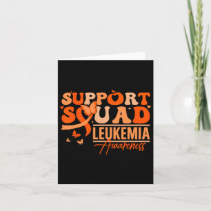 Support Squad Orange Ribbon Leukemi Blood Cancer Kort