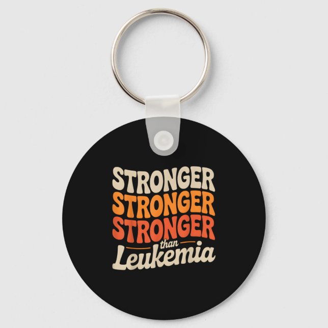 Support Squad Orange Ribbon Leukemi Blood Cancer Nyckelring (Framsida)