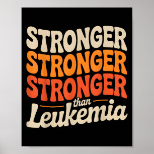 Support Squad Orange Ribbon Leukemi Blood Cancer Poster