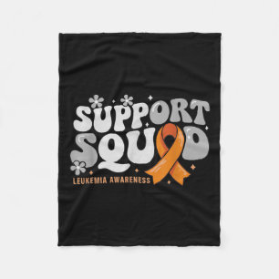 Support Squad Orange Ribbon Leukemia Awareness Kri Fleecefilt