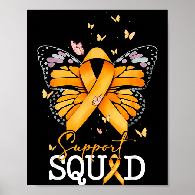 Support Squad Orange Ribbon Multiple Sclerosis Awa Poster (Framsidan)