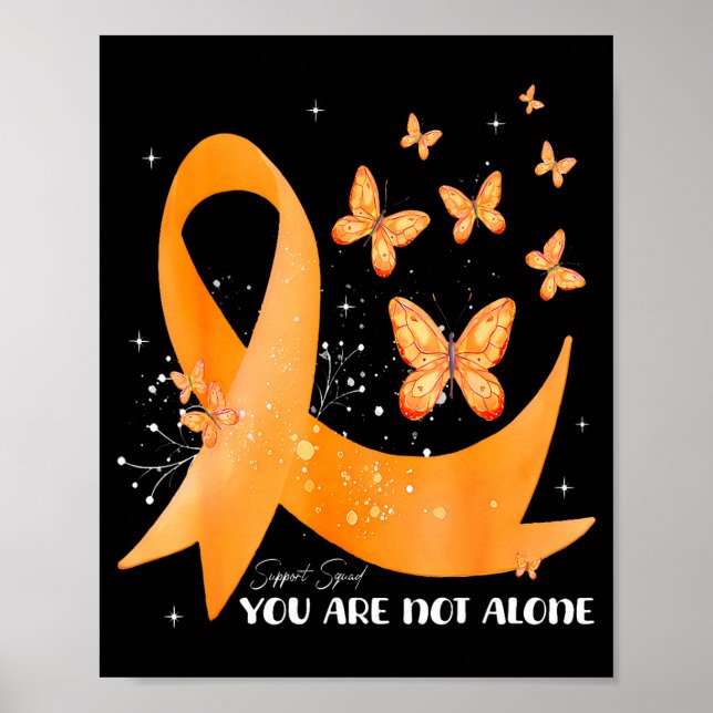 Support Squad Orange Ribbon Multiple Sclerosis Awa Poster (Framsidan)