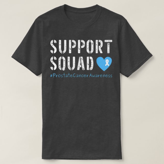 Support Squad Prostate Cancer Awareness T Shirt (Design framsida)