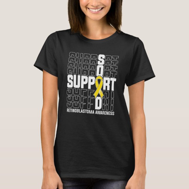 Support Squad Retinoblastoma Awareness T Shirt (Framsida)