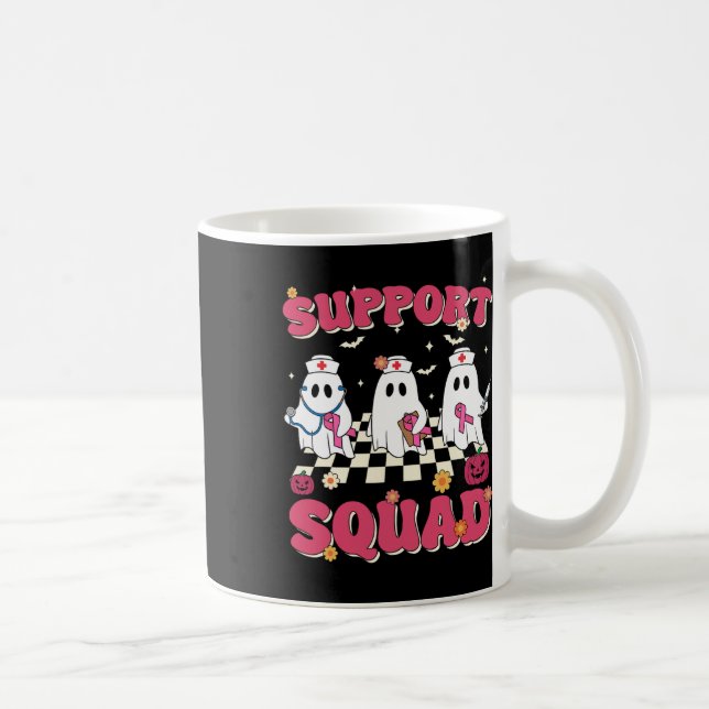 Support Squad Retro Groovy Nurse Breast Cancer Awa Kaffemugg (Höger)
