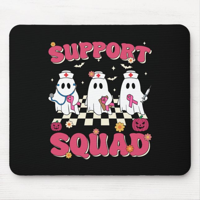 Support Squad Retro Groovy Nurse Breast Cancer Awa Musmatta (Framsidan)