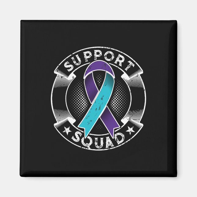 Support Squad Ribbon Suicide Prevention Awareness Magnet (Framsidan)