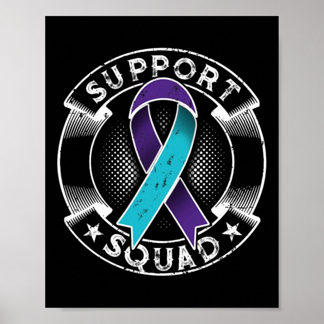 Support Squad Ribbon Suicide Prevention Awareness Poster (Framsidan)