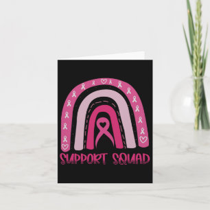 Support Squad Rosa Rainbow Ribbon Breast Cancer Aw Kort