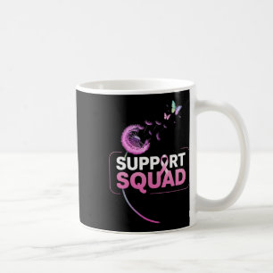 Support Squad Rosa Ribbon Breast Cancer Awareness Kaffemugg