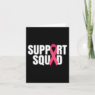 Support Squad Rosa Ribbon Breast Cancer Awareness Kort