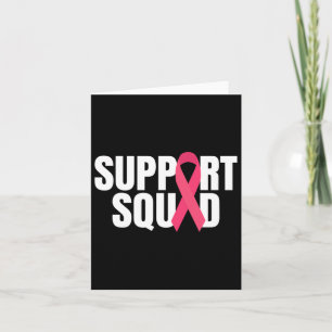 Support Squad Rosa Ribbon Breast Cancer Awareness Kort