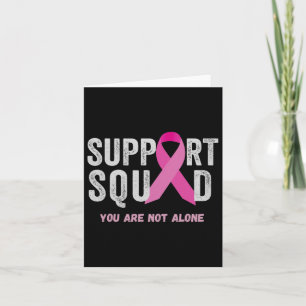 Support Squad Rosa Ribbon Breast Cancer Awareness Kort