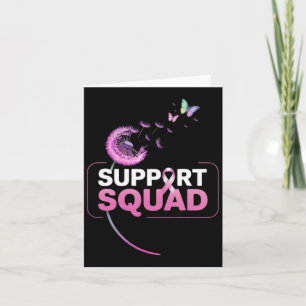 Support Squad Rosa Ribbon Breast Cancer Awareness Kort