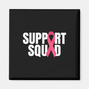 Support Squad Rosa Ribbon Breast Cancer Awareness Magnet