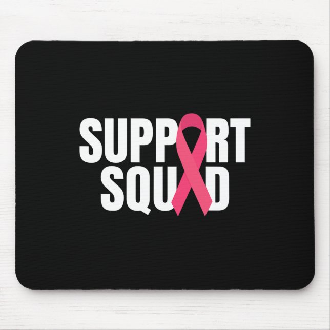 Support Squad Rosa Ribbon Breast Cancer Awareness Musmatta (Framsidan)