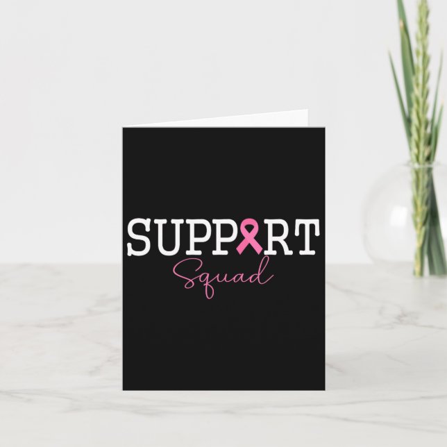 Support Squad Rosa Ribbon Tee for Awareness Events Kort (Framsida)