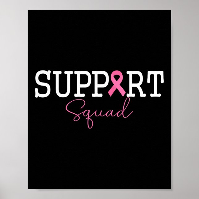 Support Squad Rosa Ribbon Tee for Awareness Events Poster (Framsidan)