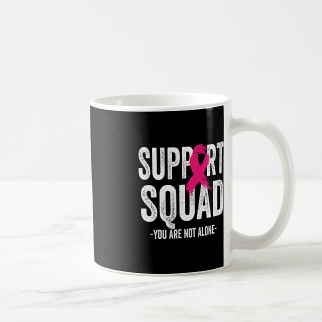 Support Squad Rosa Ribbon Warrior Breast Cancer Aw Kaffemugg (Höger)