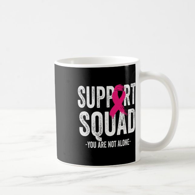 Support Squad Rosa Ribbon Warrior Breast Cancer Aw Kaffemugg (Höger)
