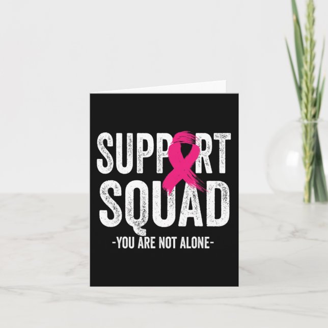 Support Squad Rosa Ribbon Warrior Breast Cancer Aw Kort (Framsida)