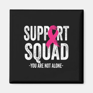Support Squad Rosa Ribbon Warrior Breast Cancer Aw Magnet
