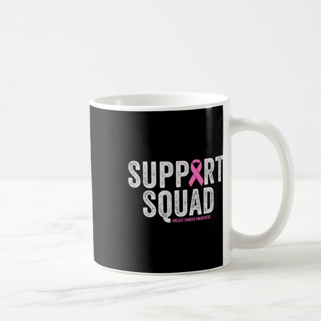 Support Squad Rosa Warrior Breast Cancer Awareness Kaffemugg (Höger)