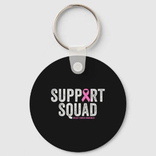 Support Squad Rosa Warrior Breast Cancer Awareness Nyckelring