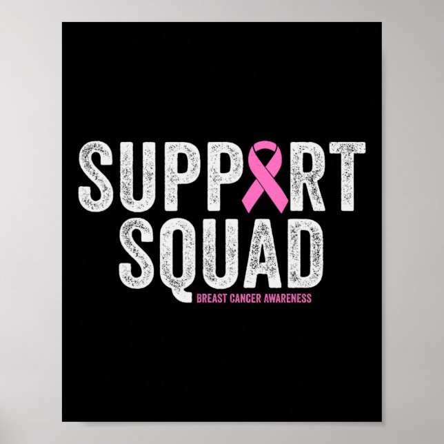 Support Squad Rosa Warrior Breast Cancer Awareness Poster (Framsidan)