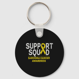 Support Squad Sarcoma Cancer Awareness Gult Ribb Nyckelring