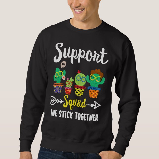 Support Squad School CactuTeam Support Teacher Lång Ärmad Tröja (Framsida)