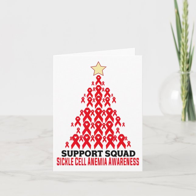 Support Squad Sickle Cell Anemia Awareness Träd Ri Kort (Framsida)