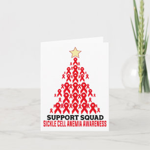 Support Squad Sickle Cell Anemia Awareness Träd Ri Kort