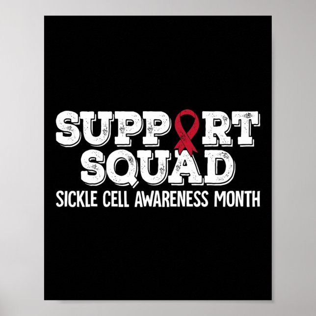 Support Squad Sickle Cell Awareness Månad 1 Poster (Framsidan)