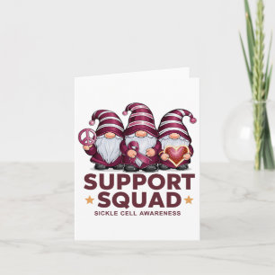 Support Squad Sickle Cell Awareness Month Gnomes S Kort