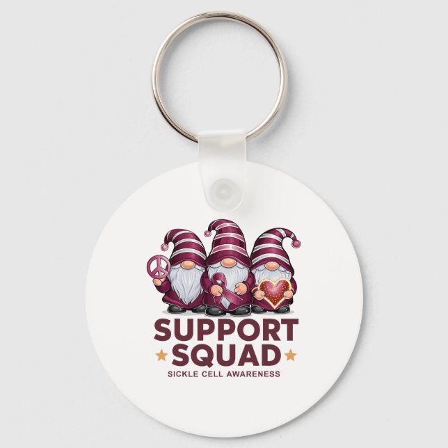 Support Squad Sickle Cell Awareness Month Gnomes S Nyckelring (Framsida)