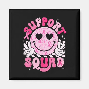 Support Squad Smile Ansikte Breast Cancer Awarenes Magnet