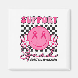 Support Squad Smile Ansikte Breast Cancer Awarenes Magnet