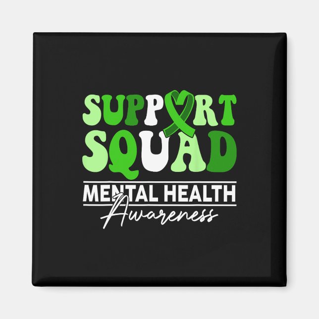 Support Squad Solros Hair Mental Health Awarene Magnet (Framsidan)