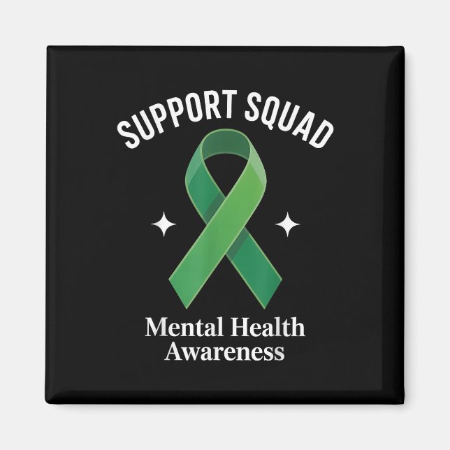 Support Squad Solros Hair Mental Health Awarene Magnet (Framsidan)
