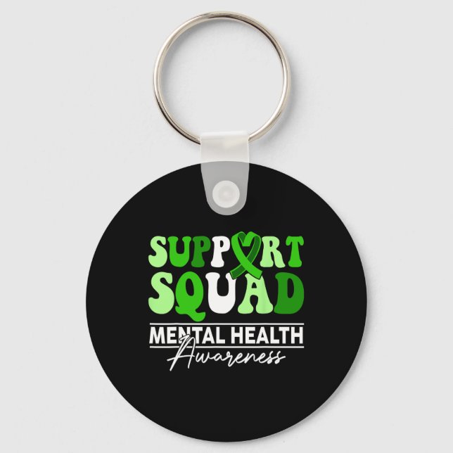 Support Squad Solros Hair Mental Health Awarene Nyckelring (Framsida)