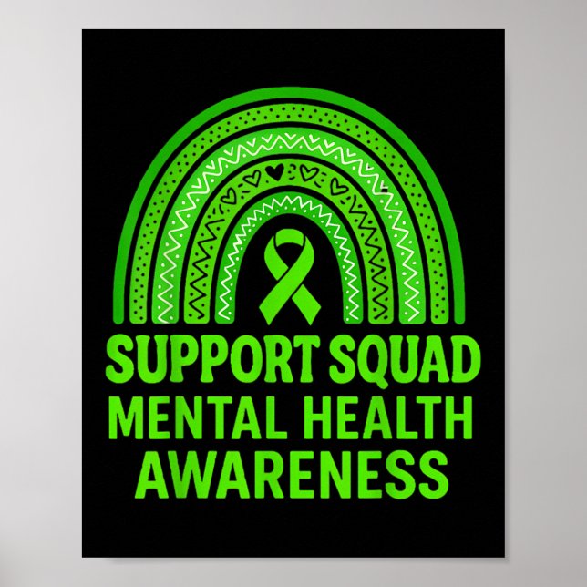 Support Squad Solros Hair Mental Health Awarene Poster (Framsidan)