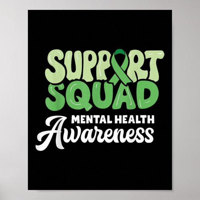 Support Squad Solros Hair Mental Health Awarene Poster (Framsidan)
