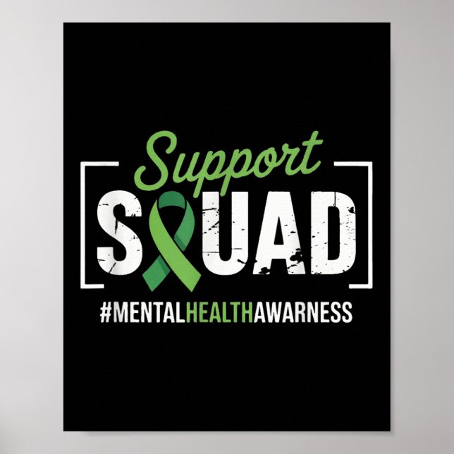Support Squad Solros Hair Mental Health Awarene Poster (Framsidan)