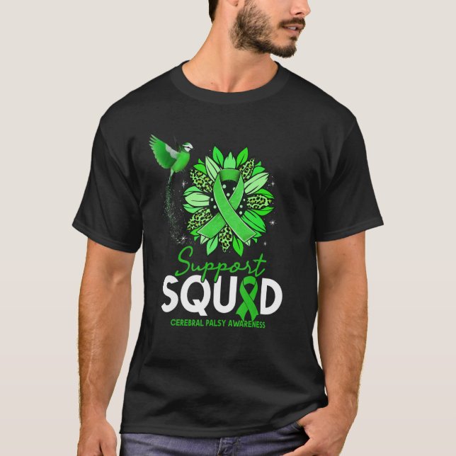 Support Squad Solros Hummingbird Cerebral Palsy T Shirt (Framsida)